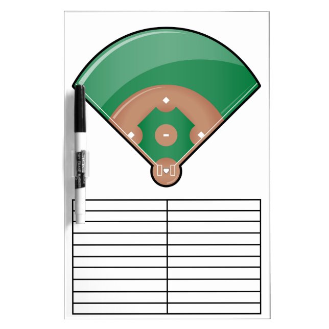 baseball field dry erase board (Front)