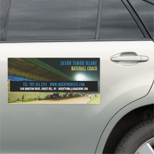 Baseball Field Landscape Coach Car Magnet