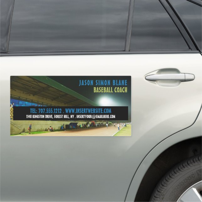 Baseball Field Landscape, Coach Car Magnet (In Situ)