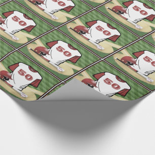 Baseball Field Personalized Jersey  Number or Age Wrapping Paper