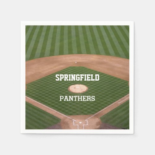 Baseball Field Personalized Paper Napkins