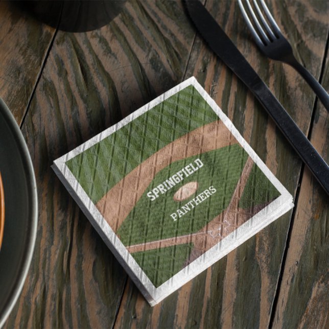 Baseball Field Personalized Paper Napkins (Creator Uploaded)