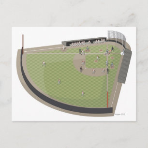 Baseball field postcard