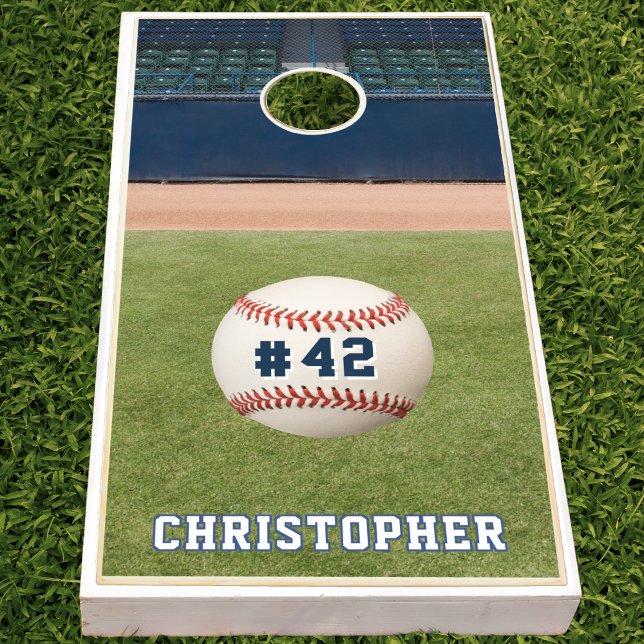 Baseball Field Team Number Name Athlete Sports Cornhole Set (baseball field cornhole set)