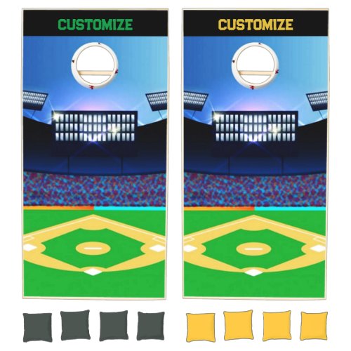 Baseball Field Theme Cornhole Set