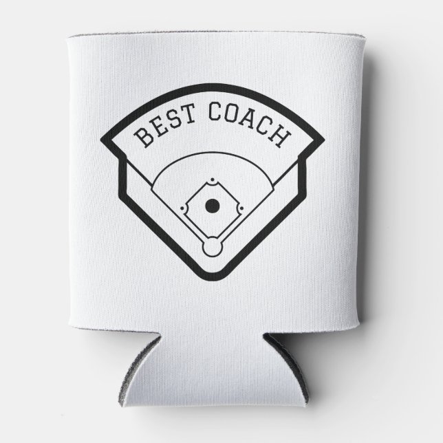 Baseball Field Unique Coach Gift Can Cooler (Front)