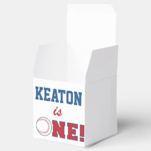 Baseball First Birthday Favor Box
