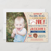 Baseball First Birthday Party Invitations (Front)