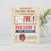 Baseball First Birthday Party Invitations (Standing Front)
