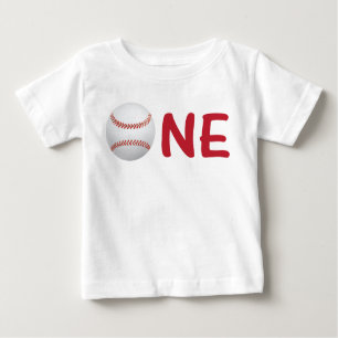 Baseball First Birthday Shirt One with Baseball