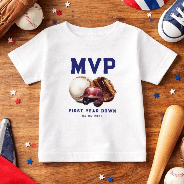 Baseball First Year Down 1st Birthday Baby T-Shirt (Baseball First Year Down 1st Birthday Baby T-Shirt
)