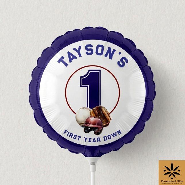 Baseball First Year Down 1st Birthday Balloon (Baseball First Year Down 1st Birthday Balloon
)