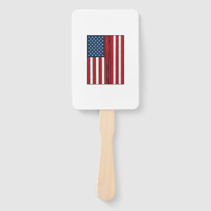 Baseball Flag Distressed Vintage Vector Design_1 Hand Fan