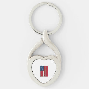 Baseball Flag Distressed Vintage Vector Design_1 Keychain