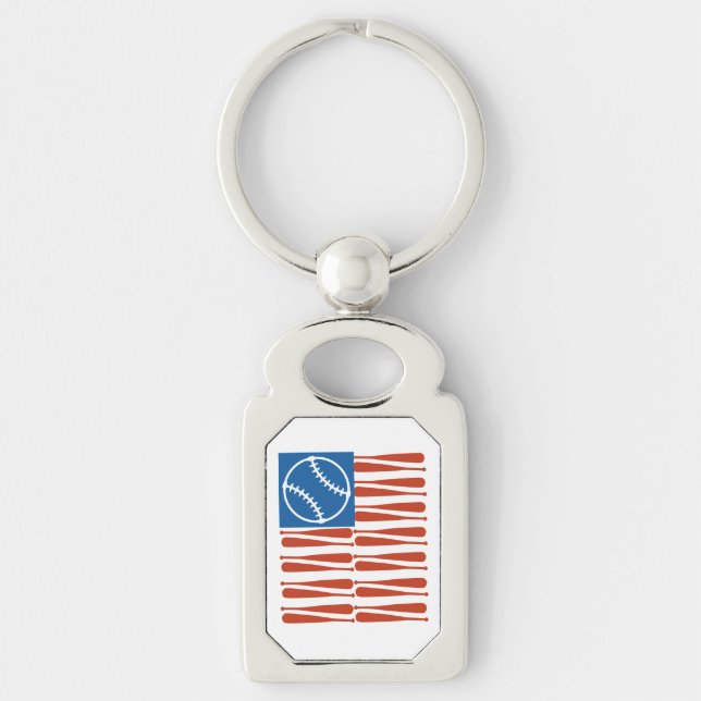 Baseball Flag  Keychain (Front)