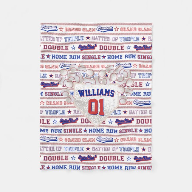 Baseball Fleece Blanket (Front)
