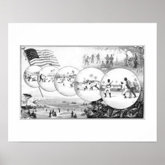 Baseball follows the Flag, Art Print
