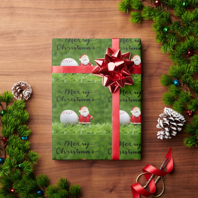 Baseball for Christmas  Wrapping Paper (Holiday Gift)