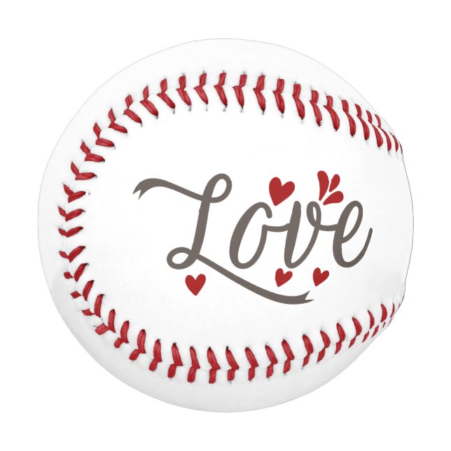Baseball for  lover on Valentine's Day with love (Front Left)