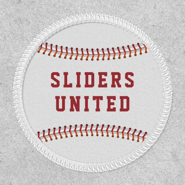 Baseball Fun Sports Game Team Name Patch (Front)