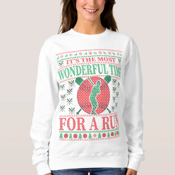 BASEBALL FUNNY CHRISTMAS QUOTES UGLY SWEATER | Zazzle