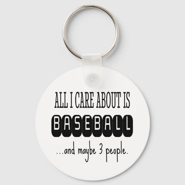 Baseball Funny Sarcastic Trendy Keychain (Front)