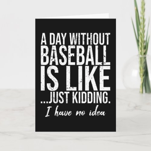 Baseball funny sports gift idea card