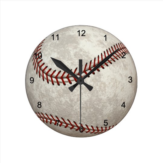 Baseball Game American Pasttime Sports Round Clock