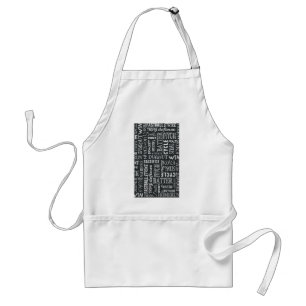 Baseball Game Chalkboard Words Adult Apron