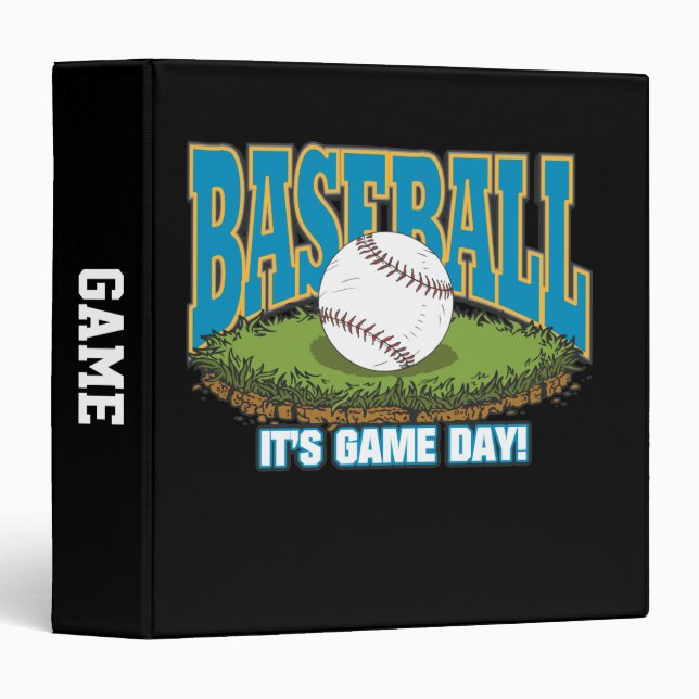 Baseball Game Day 3 Ring Binder (Front/Spine)