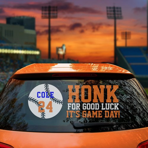 Baseball Game Day Back Window Cling for SUV