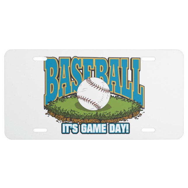 Baseball Game Day License Plate (Front)