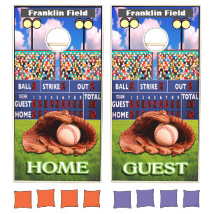 Baseball Game "Home vs. Guest" - Cornhole Set