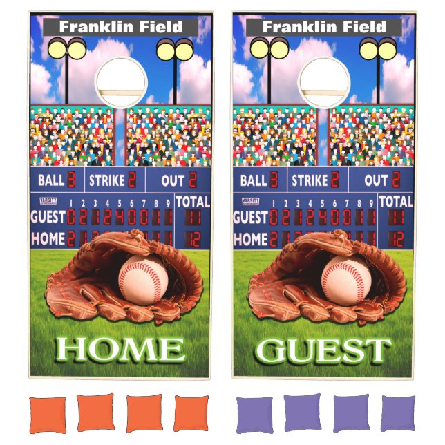Baseball Game "Home vs. Guest" - Cornhole Set (Set)