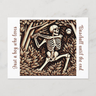 Baseball game in the heart of the forest postcard