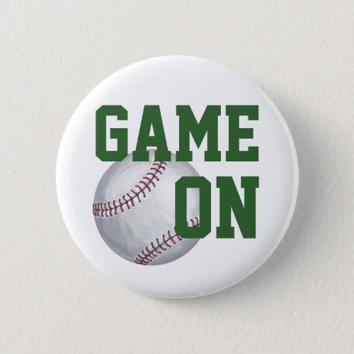 Baseball Game On Button