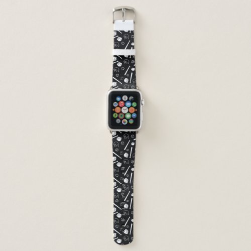 baseball game pattern apple watch band