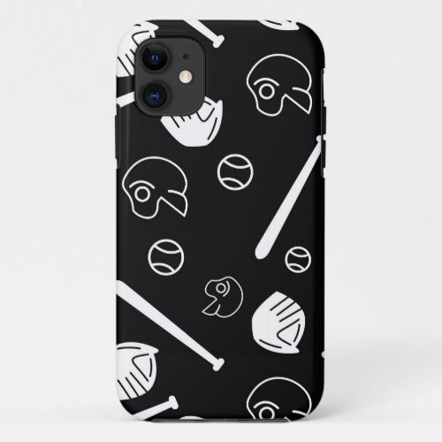 baseball game pattern iPhone 11 case