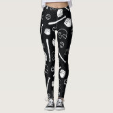 Baseball ball Seam Stitches Pattern Leggings