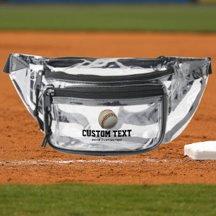Baseball Game Sports Stadium Approved Custom Text  Clear Fanny Pack