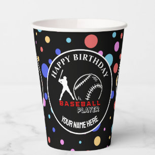  Baseball Game Themed Girls Birthday Paper Cups