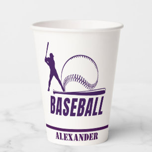  Baseball Game Themed Girls Birthday Paper Cups
