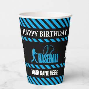  Baseball Game Themed Girls Birthday Paper Cups