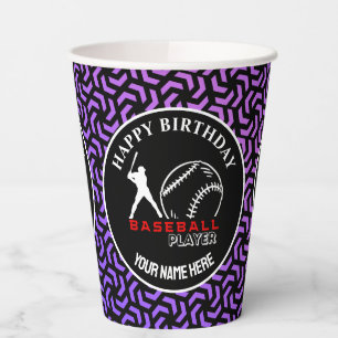  Baseball Game Themed Girls Birthday Paper Cups