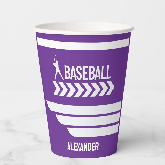  Baseball Game Themed Girls Birthday Paper Cups (Front)