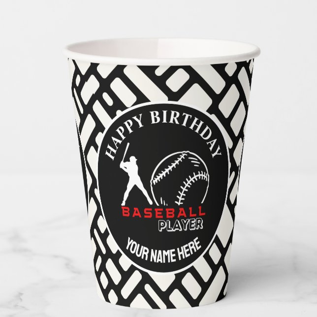  Baseball Game Themed Girls Birthday Paper Cups (Left)