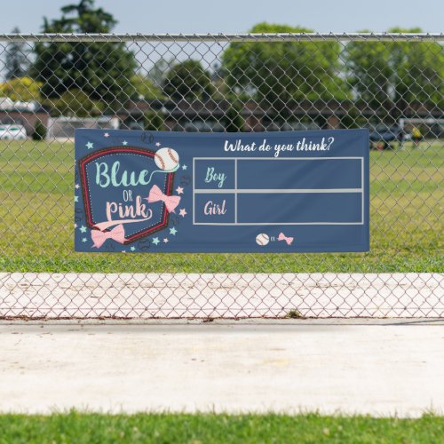 baseball gender reveal banner