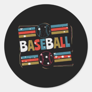 Baseball Geometric Abstract Art Classic Round Sticker