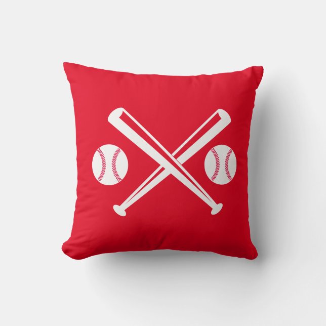 Baseball Gift Reversible Throw Pillow (Front)
