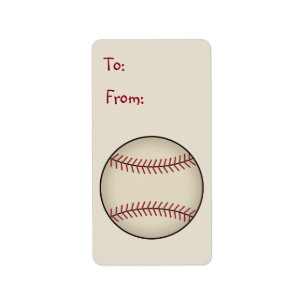 Baseball Gift Tag Labels